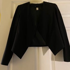 H and M black casual suit coat